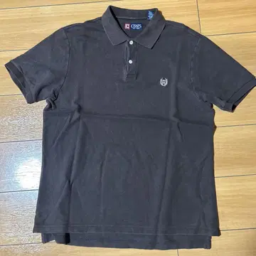 CHAPS 다크 브라운 피케 셔츠