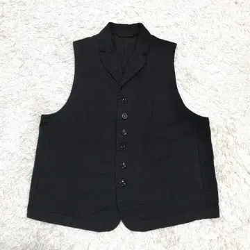 NESTROBE 린넨 혼방 베스트 여성용 블랙 린넨 네스트로브