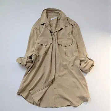 새상품급 Equipment 에키프몽 실크 100% 긴팔 셔츠 견장