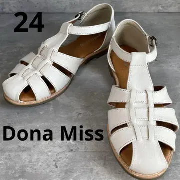 Dona Miss 도나미스 가죽 글루카 플랫 샌들 화이트 24