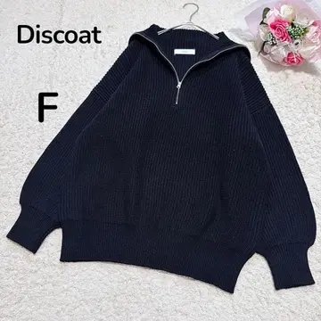 [Discoat 디스코트] 세일러 카라 하프 지퍼 풀오버 새상품급 블랙