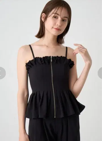 snidel 턱 페플럼 베어 tops