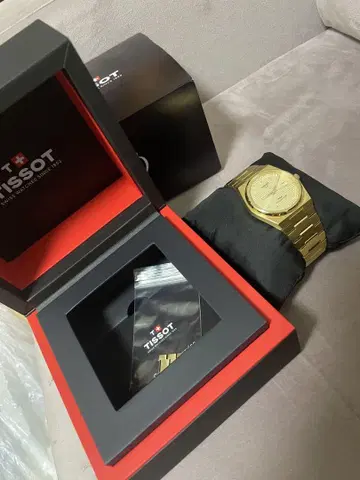 TISSOT PRX 파워매틱 80 골드 손목시계