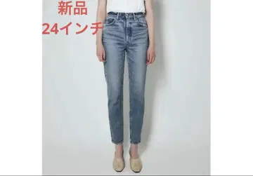 새상품 moussy 마우지 하이웨스트 이즈엠 스키니 24 블루