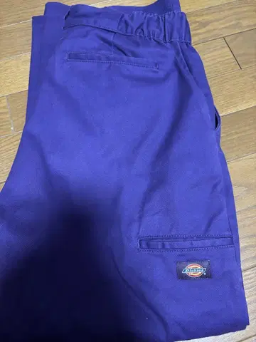 Dickies 보라색 치노 팬츠 드로우 코드