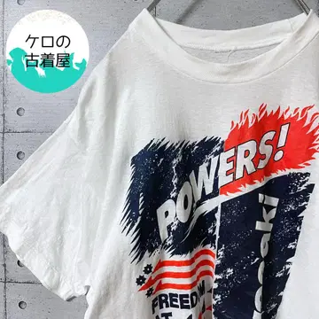 80년대 90년대 KAWASAKI POWERS! 티셔츠 화이트 빈티지