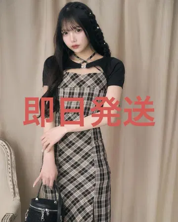 미셸 마카롱 앙상블 체크 원피스 미셰마카