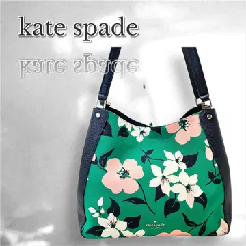 [새상품급] kate spade 케이트 스페이드 토트백 캔버스 그린 꽃