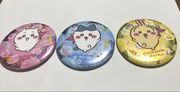 치이카와 파크 한정 홀로그램 캔뱃지 치이카와 하치와레 토끼 세트