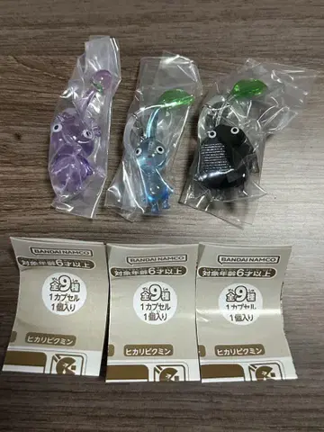 피크민 메지루시 액세서리 2 보라색, 파랑, 바위 피크민 각 1개