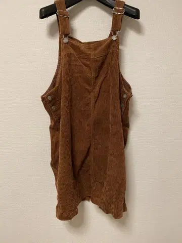 BEAMS BOY 코듀로이 오버롤 스커트
