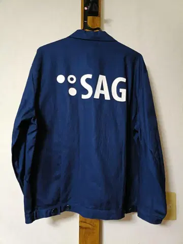 SAG 로고 네이비 밀리터리 자켓