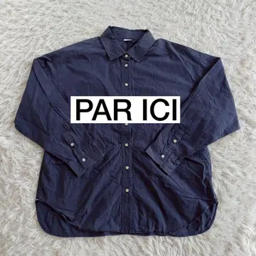 PAR ICI 다크 블루 긴팔 셔츠