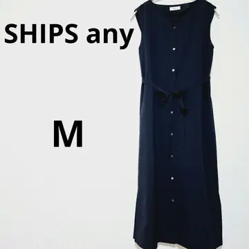 SHIPS any 슬리브리스 롱 원피스 네이비 M