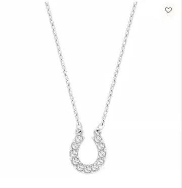 Swarovski 실버 후프 목걸이