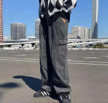 카고 팬츠 그레이