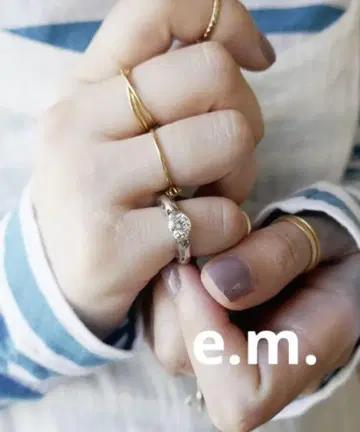 [ 개런티(카드) 있음 ] e.m. 지르코니아 실버 반지