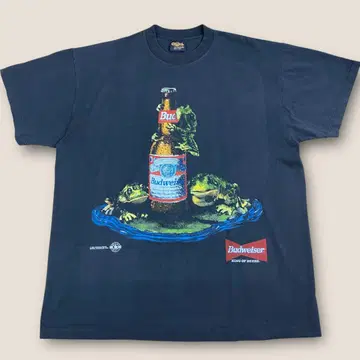 Budweiser T셔츠 맥주병 개구리 Good Fade XL