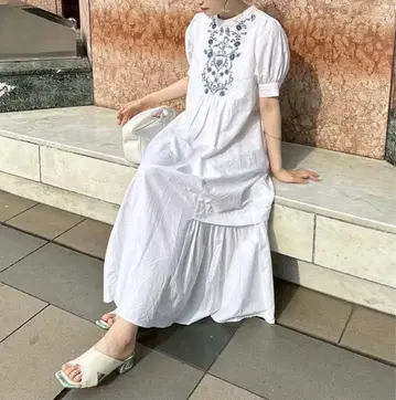[ idem ] embroidery cotton onepiece
