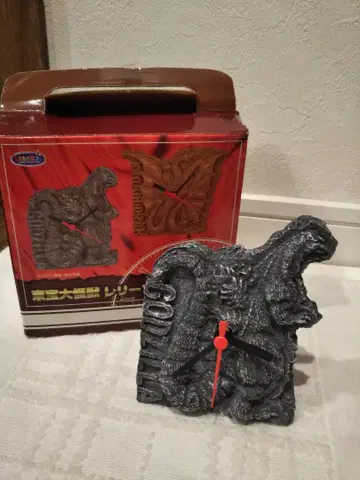 도호 대괴수 GODZILLA 고질라 탁상시계 빈티지 레트로 새상품