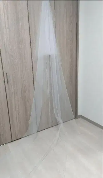 화이트 롱 웨딩 베일