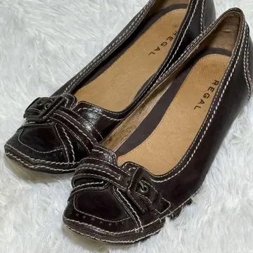 REGAL 리갈 천연 가죽 펌프스 브라운 24cm