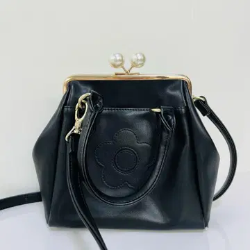 MARY QUANT 2way 가마구치 펄 숄더백 핸드백