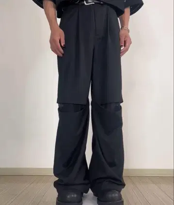 GRANCY 그랜시 튤 레이어드 디자인 슬랙스 팬츠