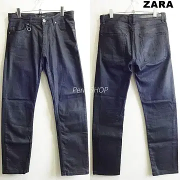 ZARA MAN 코팅 슬림 데님 M 스트레치 블랙 터키산