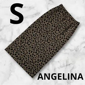[ ANGELINA ] 여성용 타이트 롱 스커트 S 브라운
