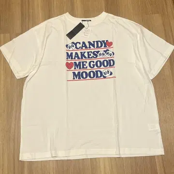 새상품 캔디스트리퍼 GOODMOOD BIGT 셔츠 반팔은 팬더 화이트