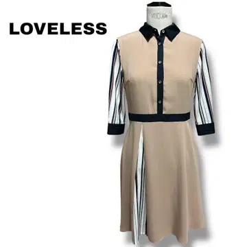 LOVELESS 배색 절개 원피스 36 S 상당