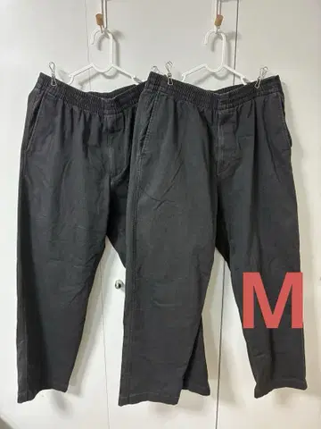 새상품급 UNIQLO 코튼 릴랙스 앵클 P 데님 다크 그레이 M 2벌