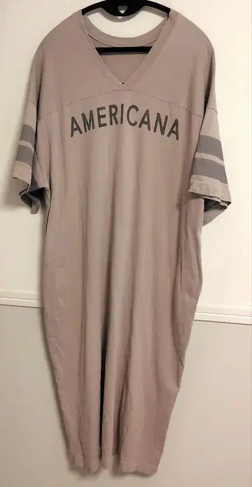 Americana 5부 소매 롱 원피스