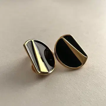 Monet enamel vintage earrings gold