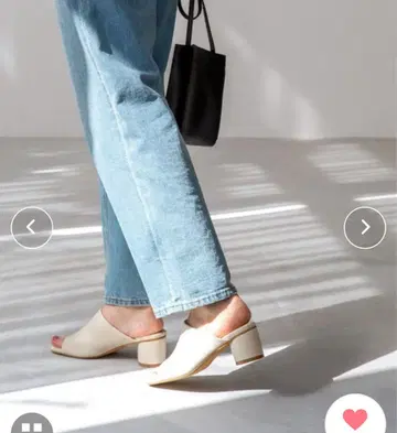 아이보리 라운드 힐 뮬