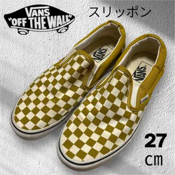 VANS 반스 클래식 슬립온 스니커즈 체커 올리브 27cm