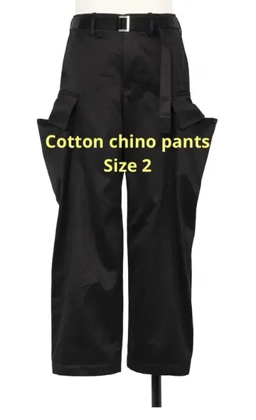 새상품 sacai 25aw Cotton Chino Black size2