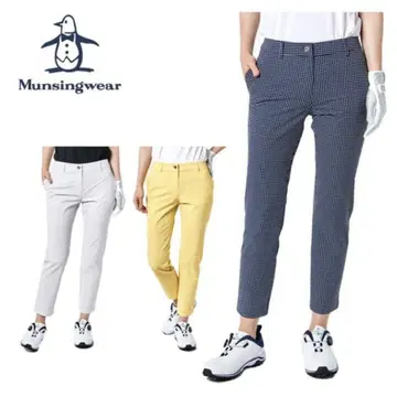 Munsingwear 도트 무늬 팬츠 네이비/화이트