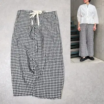 빔즈 보이 BEAMS BOY 프렌치 린넨 이지 팬츠 깅엄