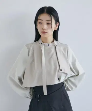 Web 한정 컬러 united tokyo 하프 타이 블라우스 워셔블