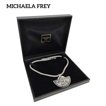 [새상품급] MICHAELA FREY 목걸이 에마유 네이비 실버