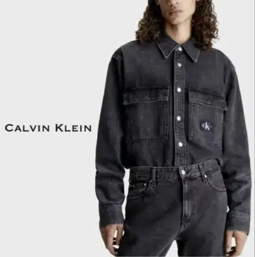 Calvin Klein Relaxed 데님 셔츠 긴팔