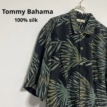 인기 Tommy Bahama 타미바하마 알로하 셔츠 L 블랙