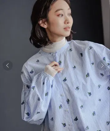 플라워 자수 2WAY 블라우스 L 사이즈