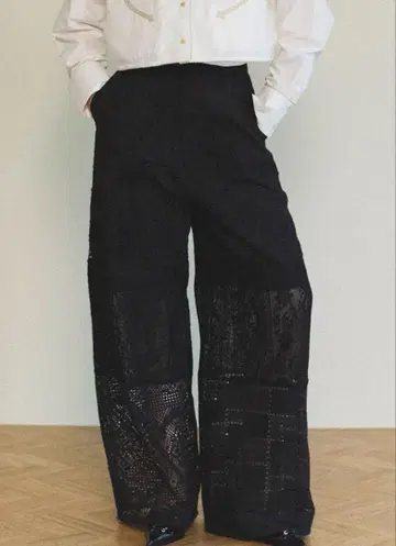 maisonspecial Lace Fabric Docking Pants