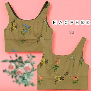 MACPHEE 맥피 플라워 자수 뷔스티에 투모로우랜드