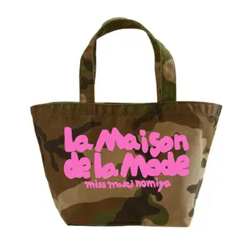 완판 노미야 마키 공식 굿즈 카모 패턴 토트백 버킷 코튼 핑크 카모플라쥬
