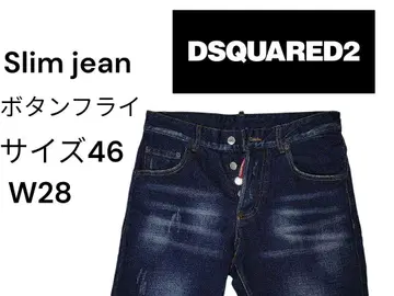 DSQUARED2 슬림 청바지 버튼 플라이 사이즈 46 W28