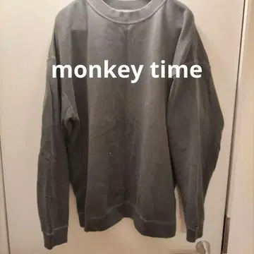 monkey time 먹색 데미지 맨투맨